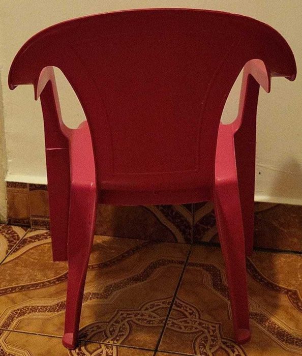 Scaun copii model Minnie pt grădină sau interior, plastic, 38x38x52 cm