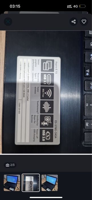 Ноутбук Acer aspire