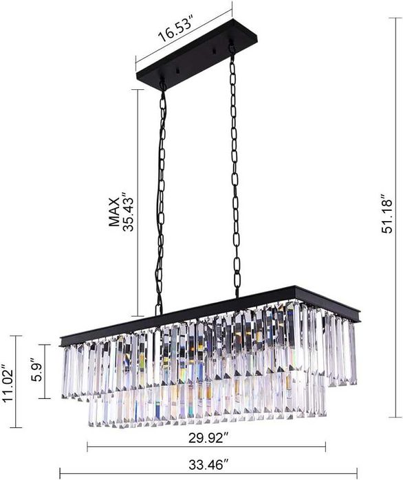 Candelabru de cristal  Luxury Wellmet cu 9 lumini, 87 cm