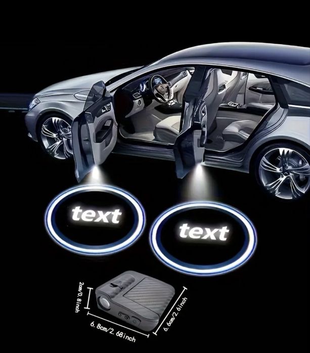LED прожектори за автомобилни врати с лого-2 броя