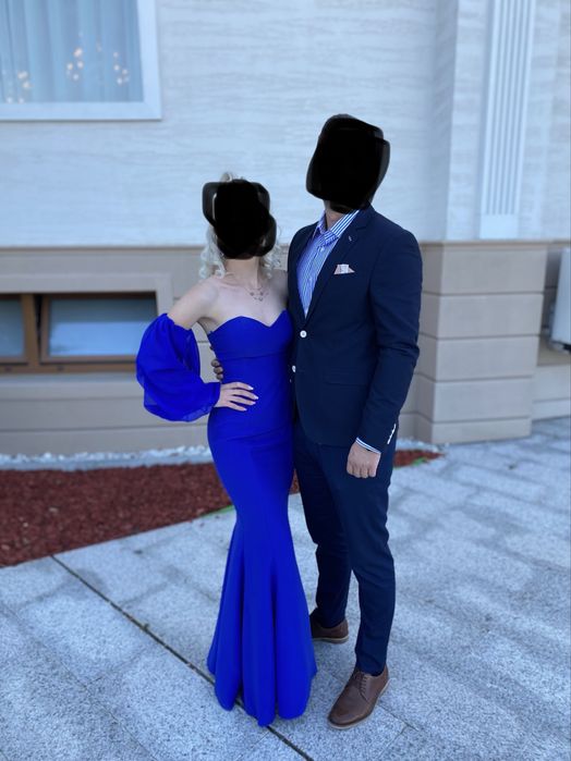 Rochie sirena albastru royal