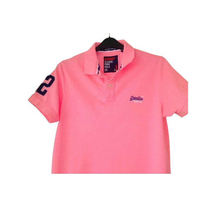 Superdry Поло Блуза Casual Polo Shirt Classic Pique Къс Ръкав Оригинал Гръдна Обиколка 85-100 см (M-L) Носена Веднъж Отлична