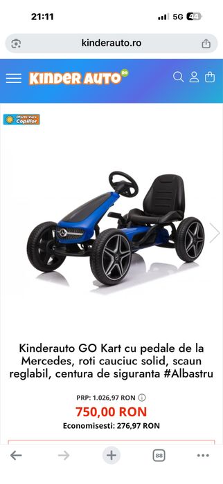 Kart Mercedes albastru