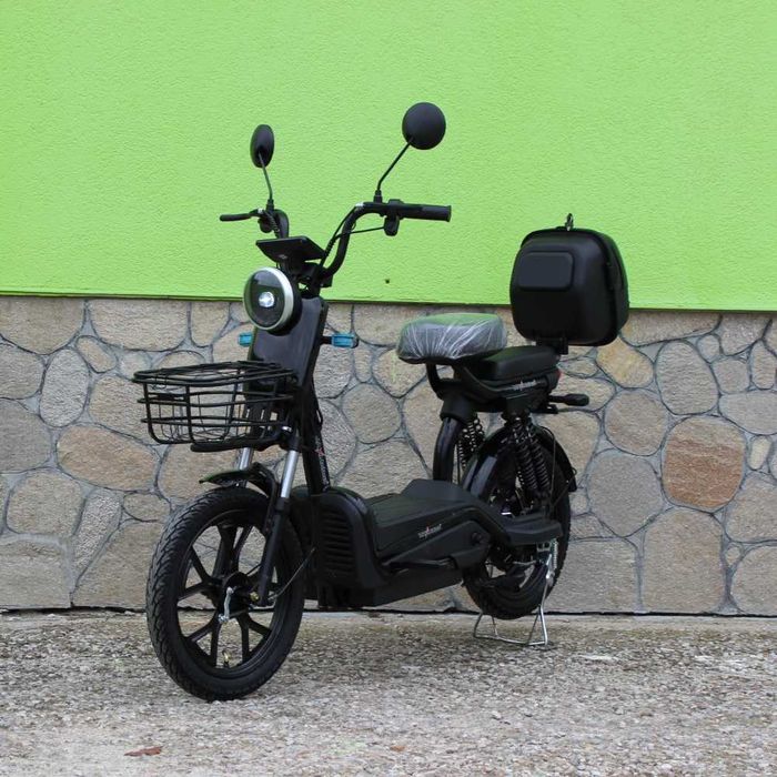 Електрически двуместен скутер – велосипед MaxMotors със 18″ гуми, 750W