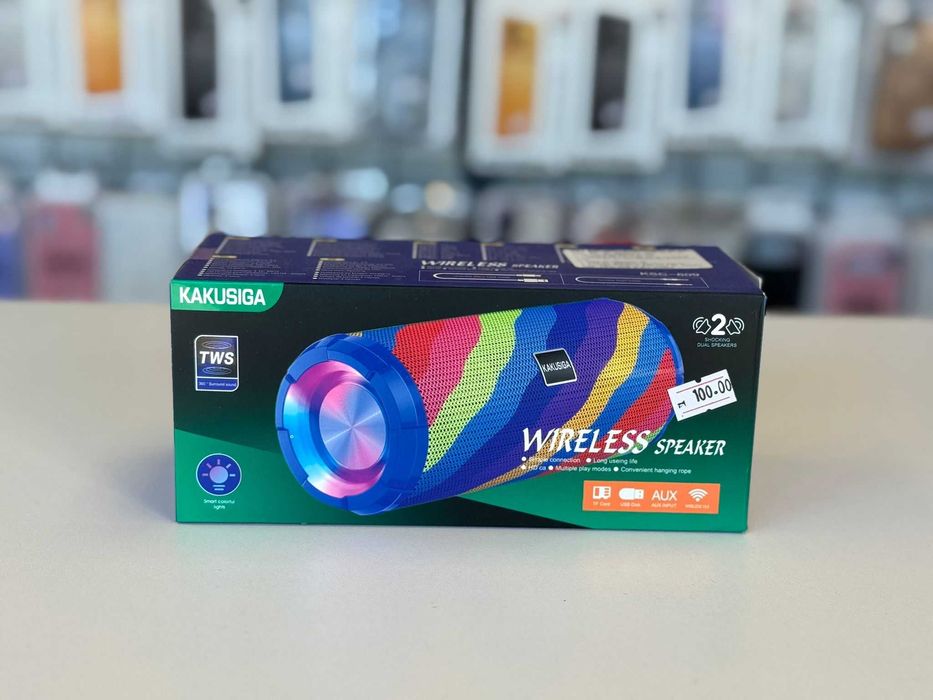 Boxa portabila, Bluetooth 5.0, Lumini LED, autonomie 4h