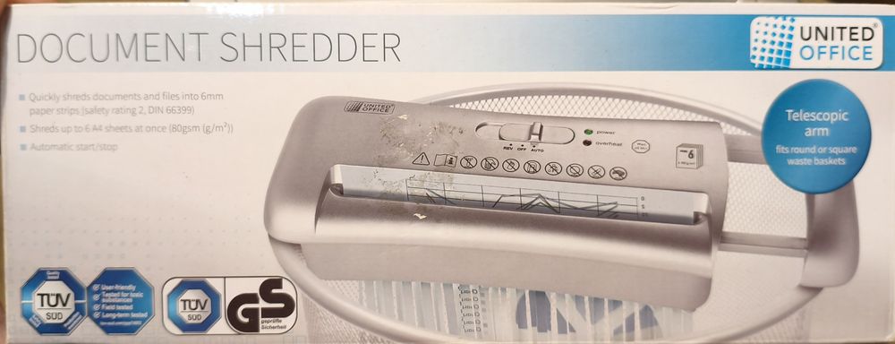 Шредер за унищожаване на документи UNITED IFFICE