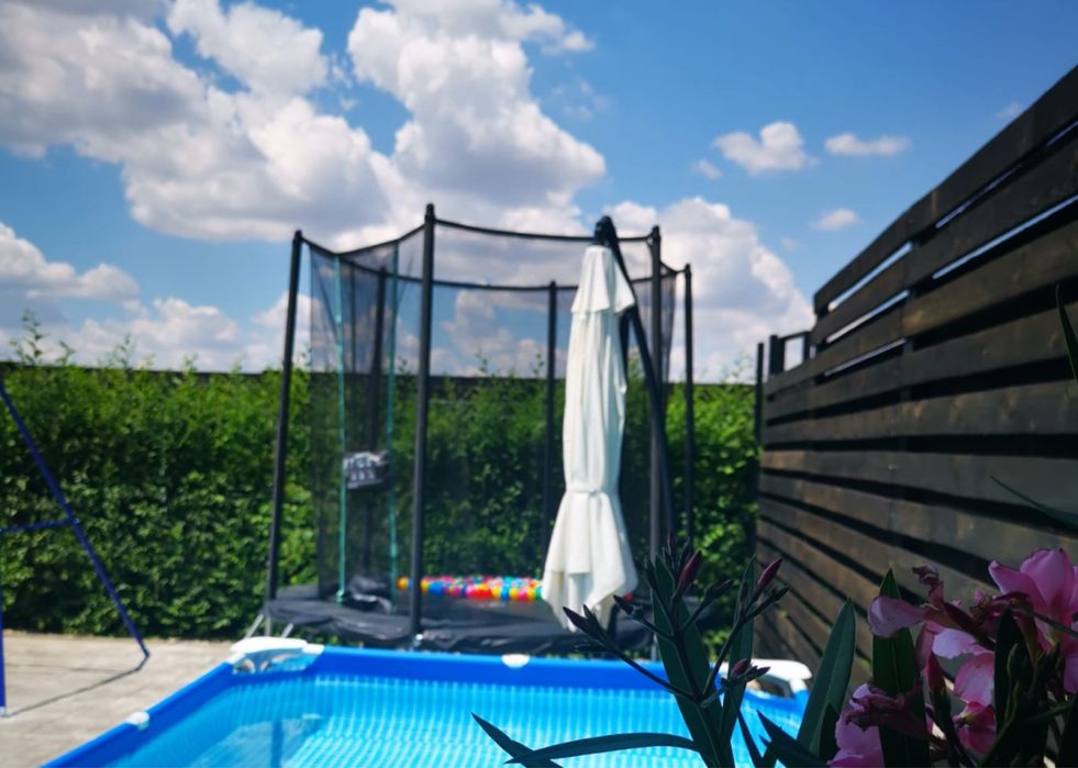 Trambulina de exterior cu husa si scara