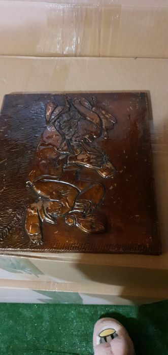 Стара медна картина на пиянде