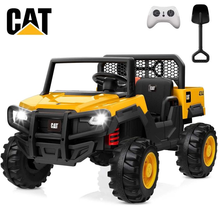 UTV electric pentru 2 copii, Caterpilar CAT 2x45W 12V 10Ah Yellow