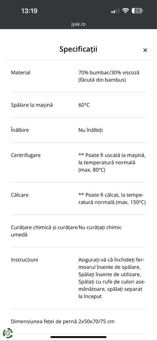 Lenjerie de pat dubla din bumbac si vascoza