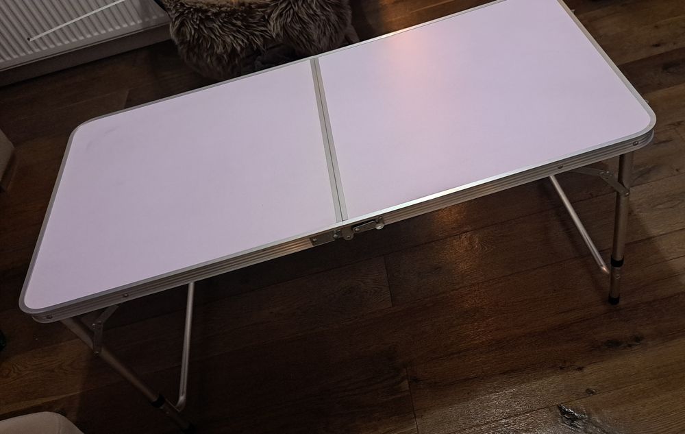 Masa pliabila alba 120cm×60cm