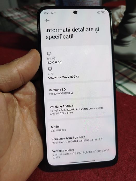 Redmi Note 12 Android 15 cu Display Original Impecabil