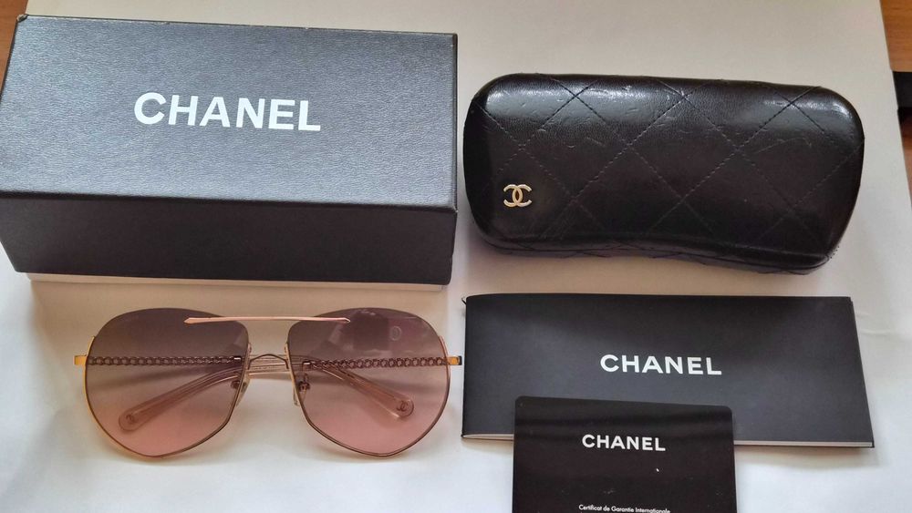 ОРИГИНАЛНИ слънчеви очила Chanel Chain Aviator 4667 (Размер 57)