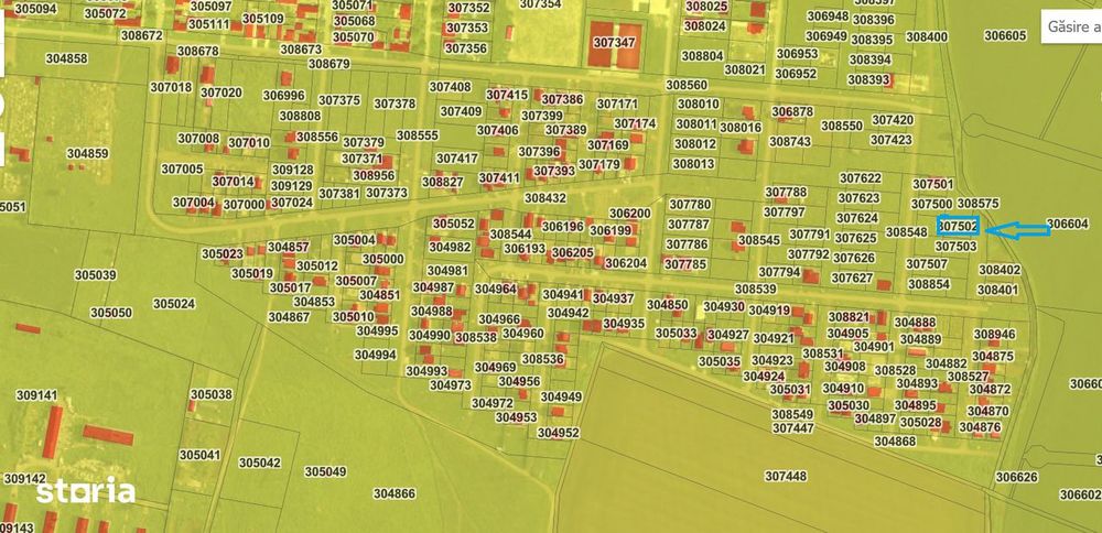 Teren intravilan 550 mp Fântânele în cartierul nou fs.20 ml