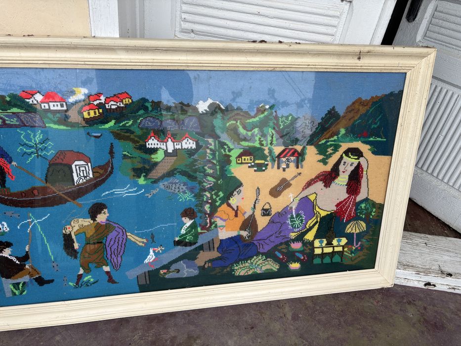 Vand tablou cusute manual