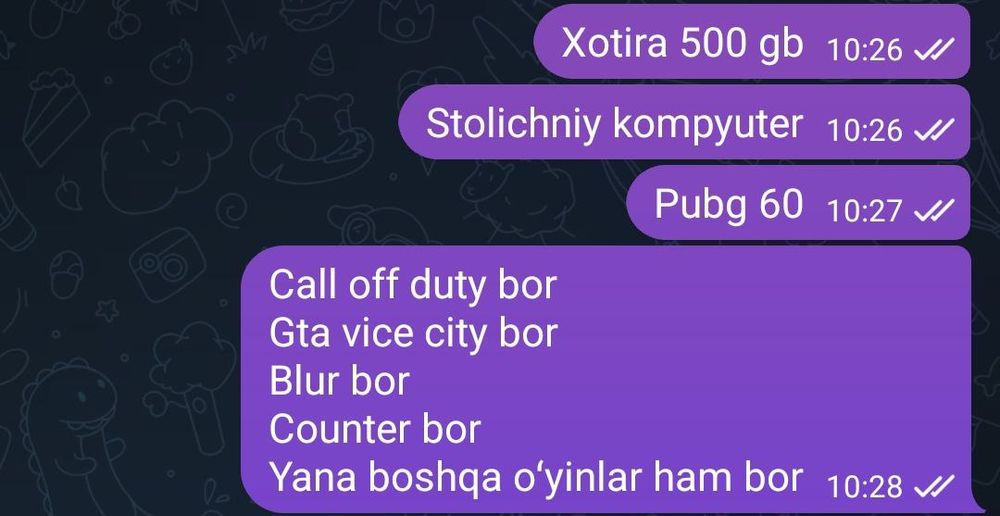 Kompyuter bir xotira 500 gb