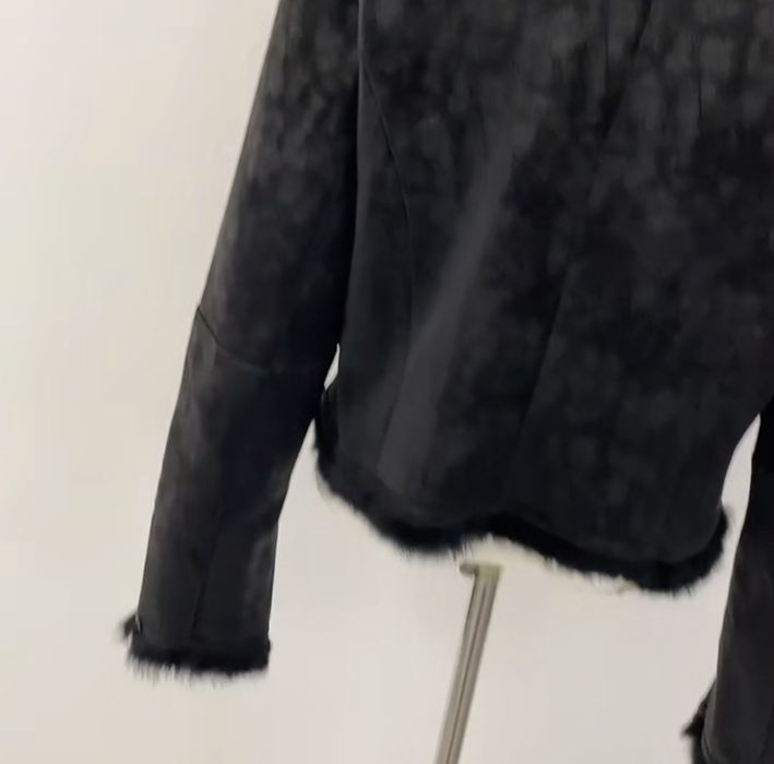 Cojoc piele cu guler blana naturala - ultima bucata