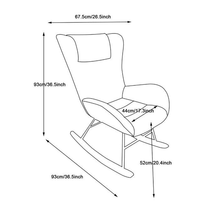 NOU Fotoliu balansoar, cream