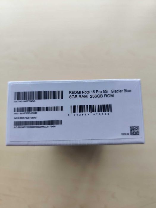 Xiaomi Redmi Note 15 Pro, Dual Sim, 256GB, 8GB RAM, 5G , Glacier Blue