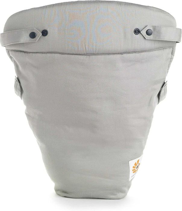 Ergobaby Baby Infant Insert for Baby Carrier with Neck & Head Support, for Newborns (Holds 3.2 - 5.kg), Cotton Grey,