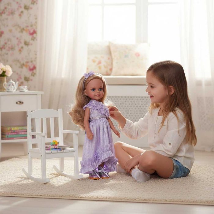 Păpușă Paola Reina 32 cm cu rochiță elegantă și accesorii