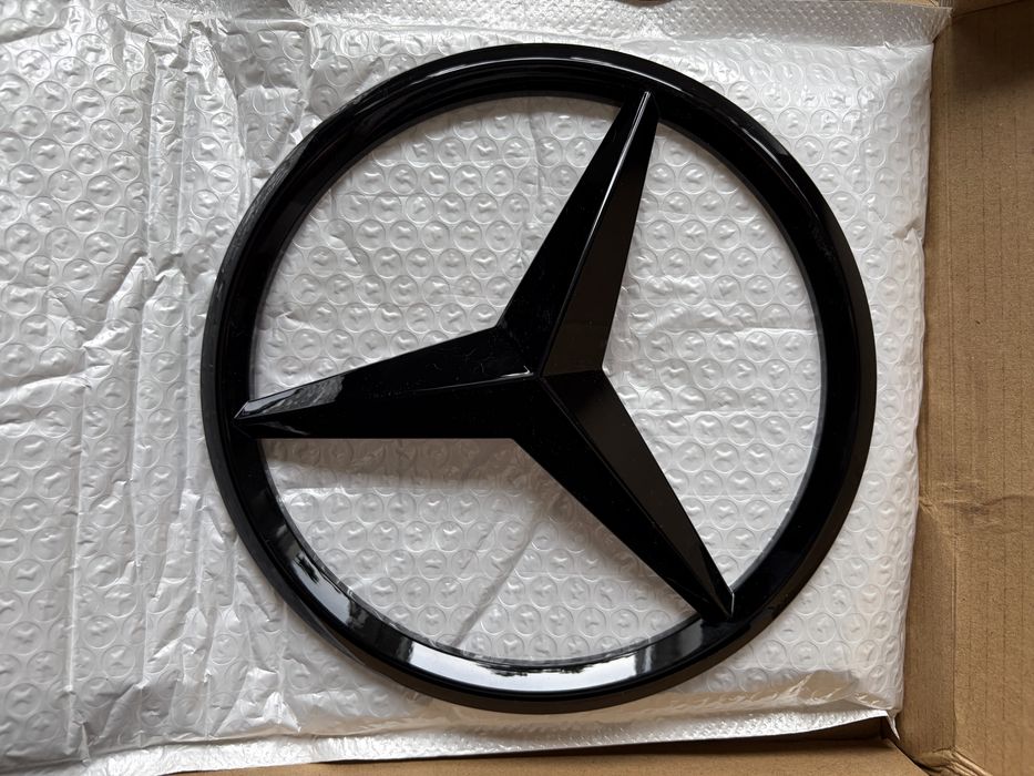 Carcasa Emblema grila Mercedes-Benz 18.8cm negru lucios