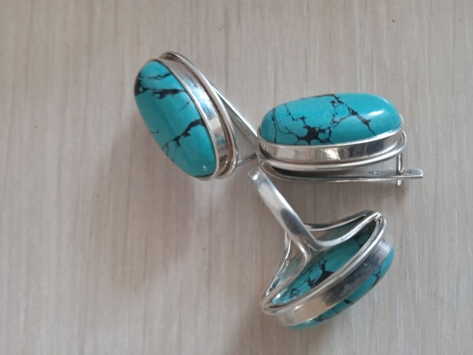 Кольцо и серьги серебро