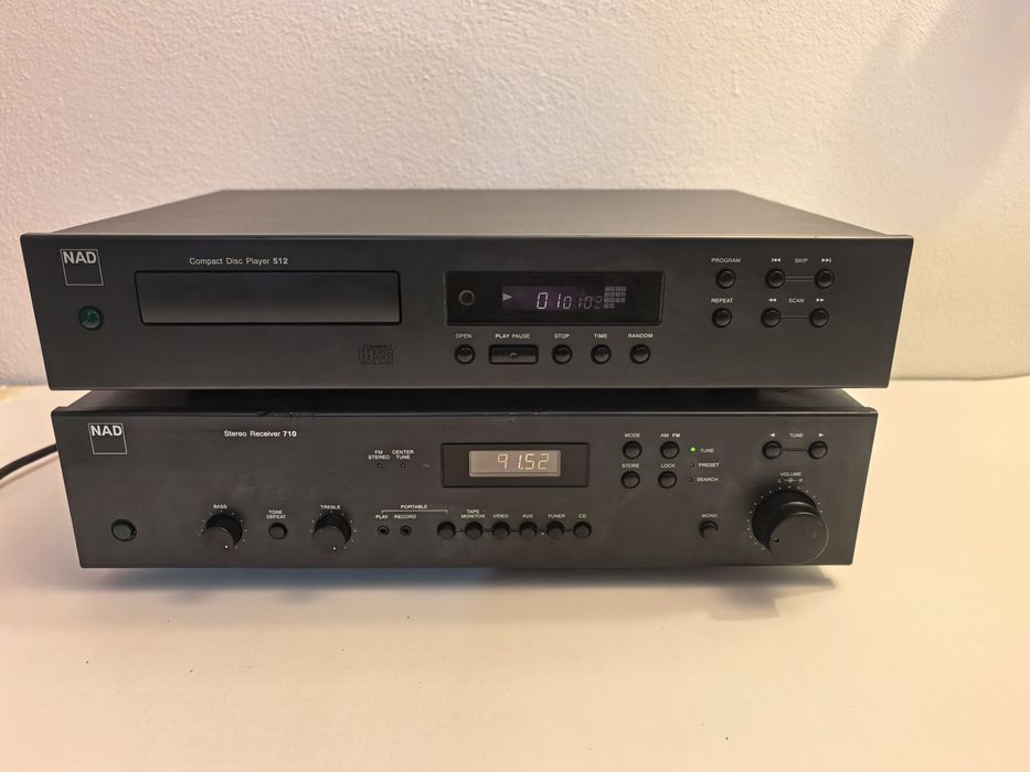 Amplificator NAD 710 si CD NAD 512 compact disc amplituner statie