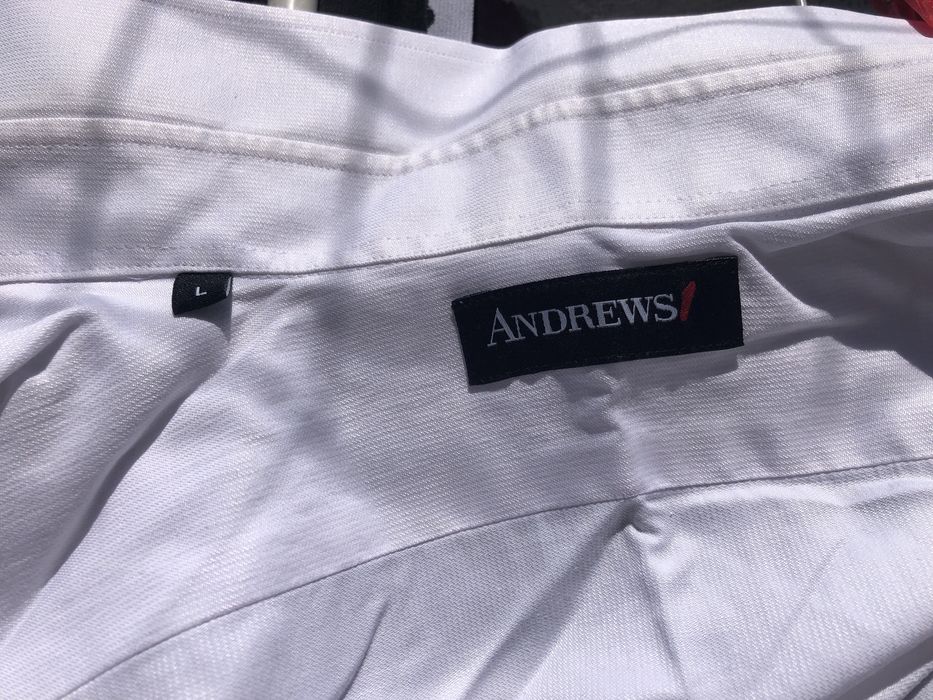 Нова мъжка бяла риза Andrews Размер L | Slim Fit