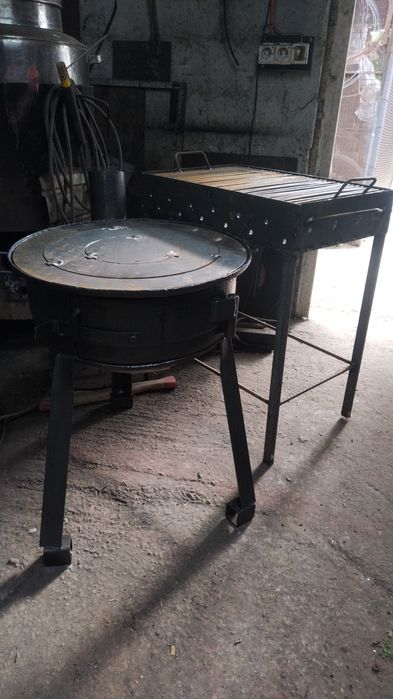 Vând soba din janta de camion cu plita din tabla