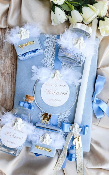 Комплекти за кръщене от велур