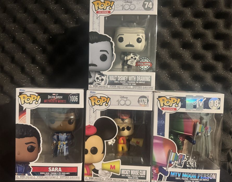 Lot 4 Funko Pop originale – Disney / Marvel / MTV – Vând și separat