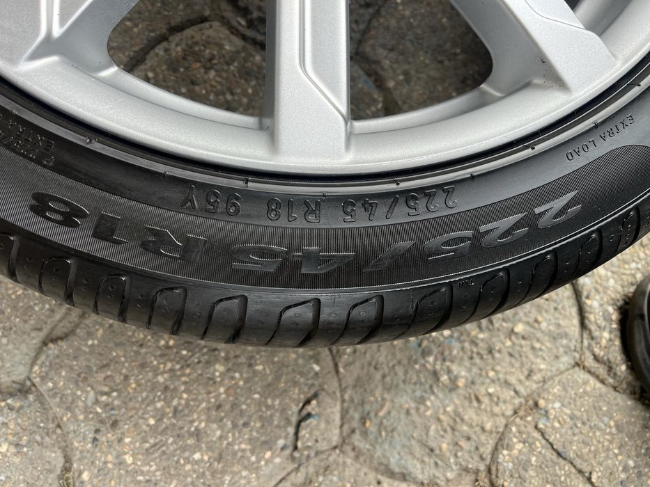 Jante aliaj 5x112mm, anvelope vara 225/45 R18, Audi A3, A4 B7, B8, B9, A6