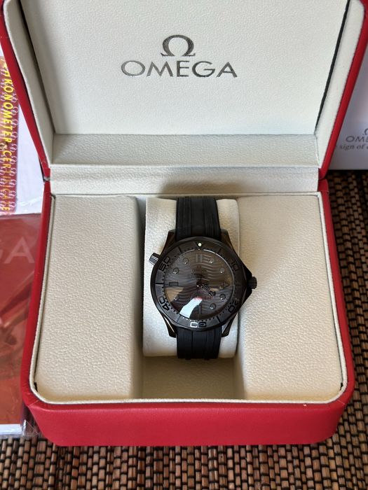 Omega Seamaster Diver 300M Black Matte Rubber Strap