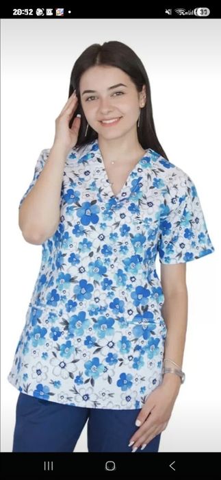 Uniformă medicală Lotus din bumbac mărimea S
