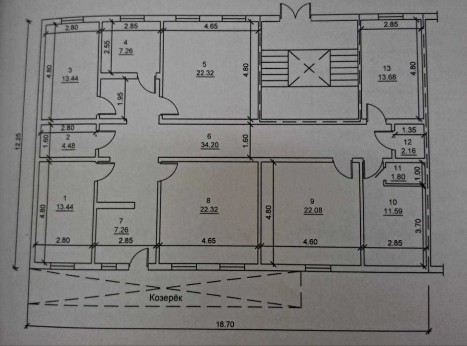 Ташсельмаш, Боткина Нежилое под офис 1-Линия (205м2) Срочно