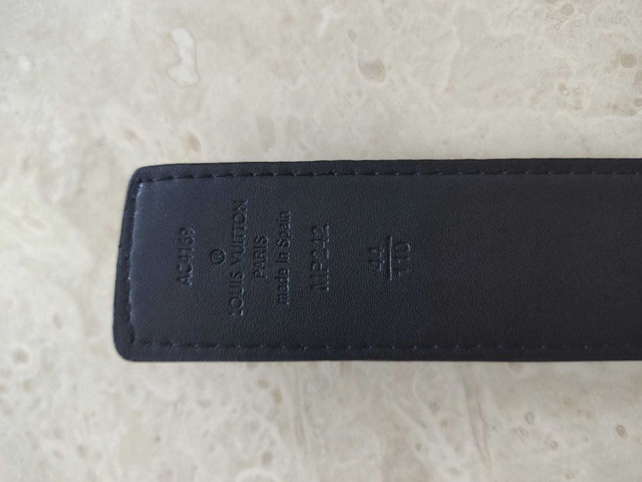 Curea Louis Vuitton Damier Graphite – Cataramă Argintie