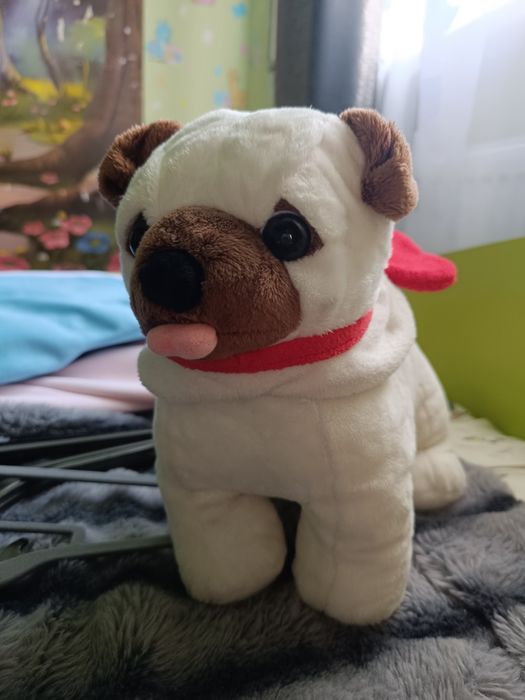 Игрушка собака мопс мягкая