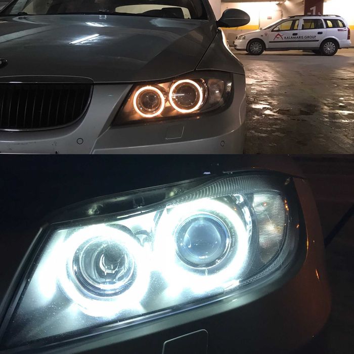Гаранция! Супер Мощни Angel Eyes за BMW E90 и E91 Pre-Face