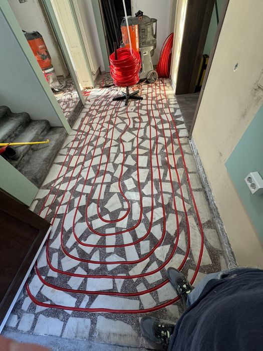 Incalzire in pardoseala prin canelare in sapa existenta