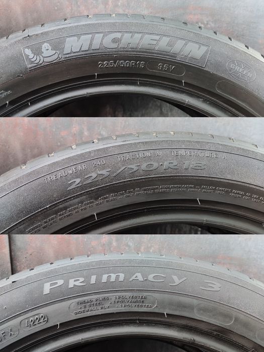 4бр. летни гуми 225/50/18 Michelin Primacy3
 dot4422