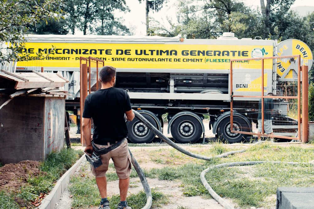 Sape autonivelante ciment/sape autonivelante de ipsos,cu statia mobila