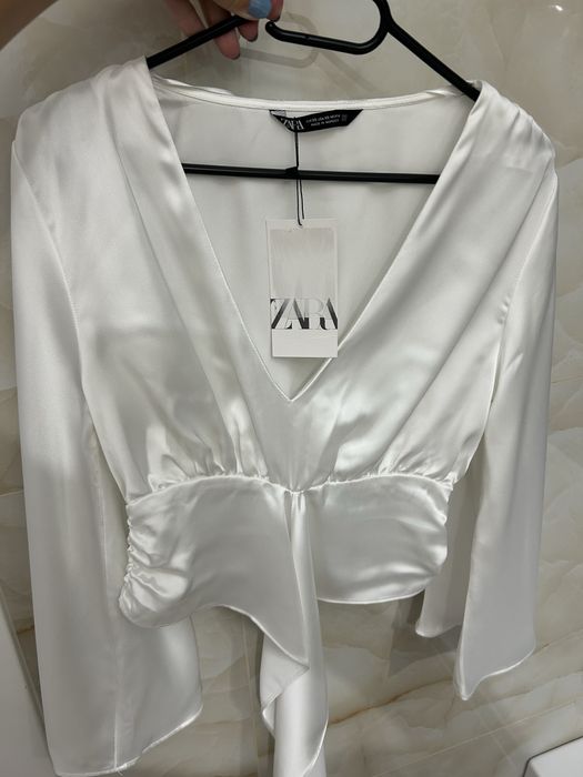 Top alb dama, Zara, nou, XS