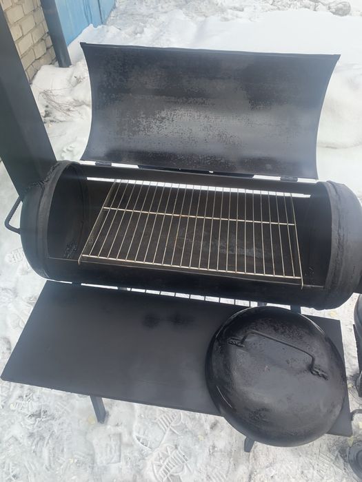 Мангал с печью под казан