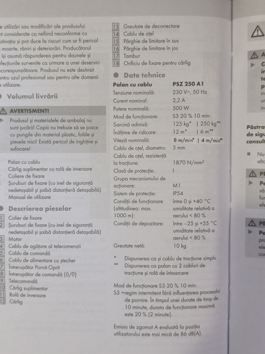 Electropalan cu cablu 500W/230V Parkside, nou