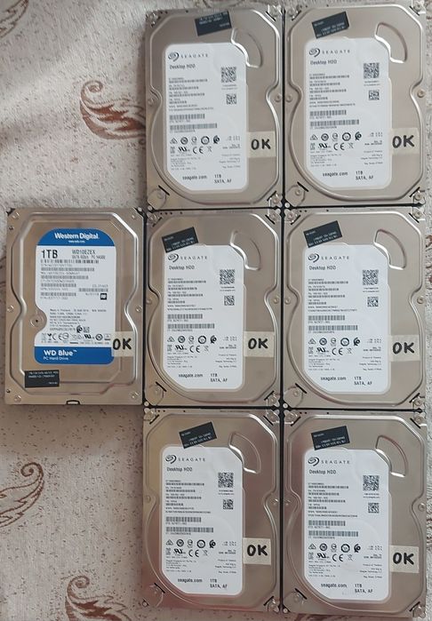 Хард диск 1ТБ / HDD 1TB WD Blue / 7200RPM / 64MB / SATA3 / Перфектен