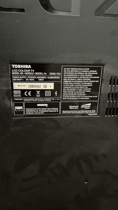 Телевизор  Toshiba, большая диагональ