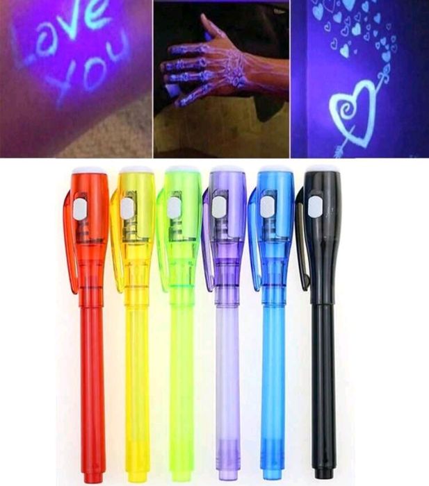 Химикал, маркер с невидимо мастило и с фенерче