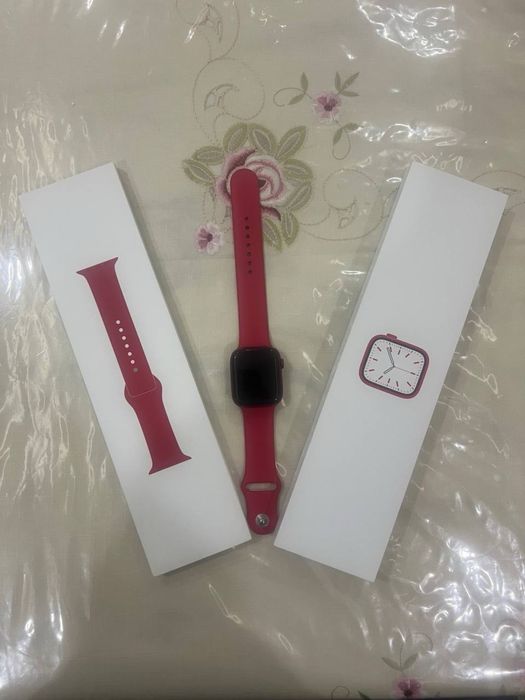 Apple Watch Series 7 (PRODUCT)RED — Полный комплект