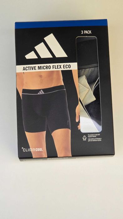 3 броя нови мъжки боксерки Adidas Men's Active Micro Flex размер М Адидас